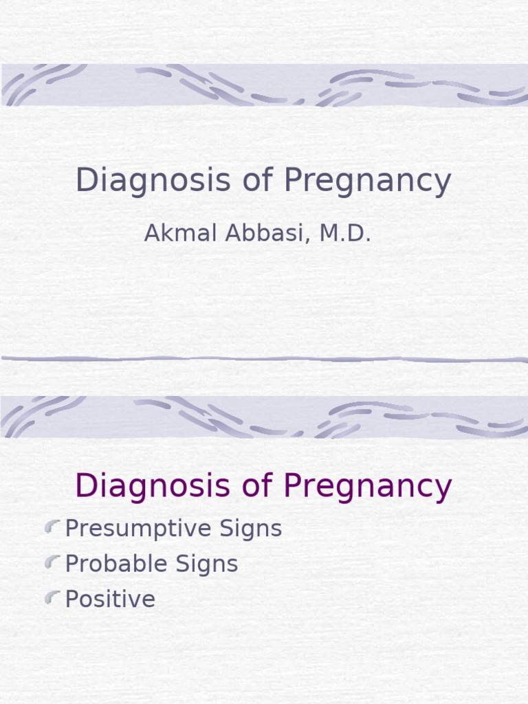 Pregnancy Diagnosis Signs and Tests | PDF | Pregnancy | Human Chorionic ...