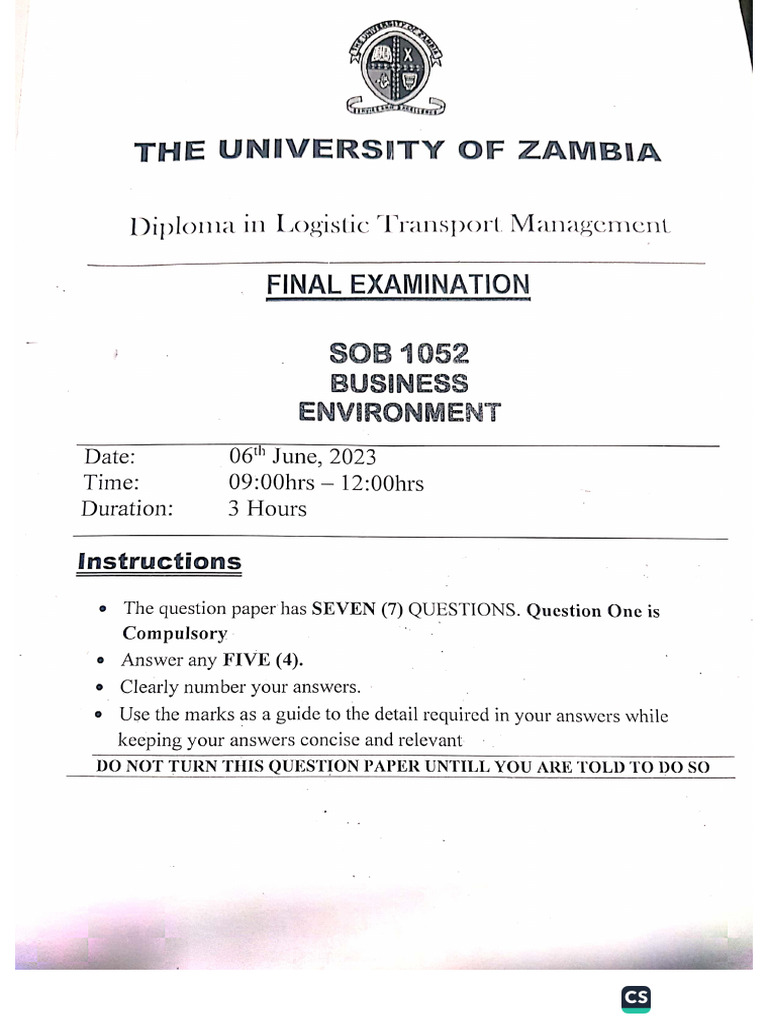 Business Environment Jun 2023 | PDF