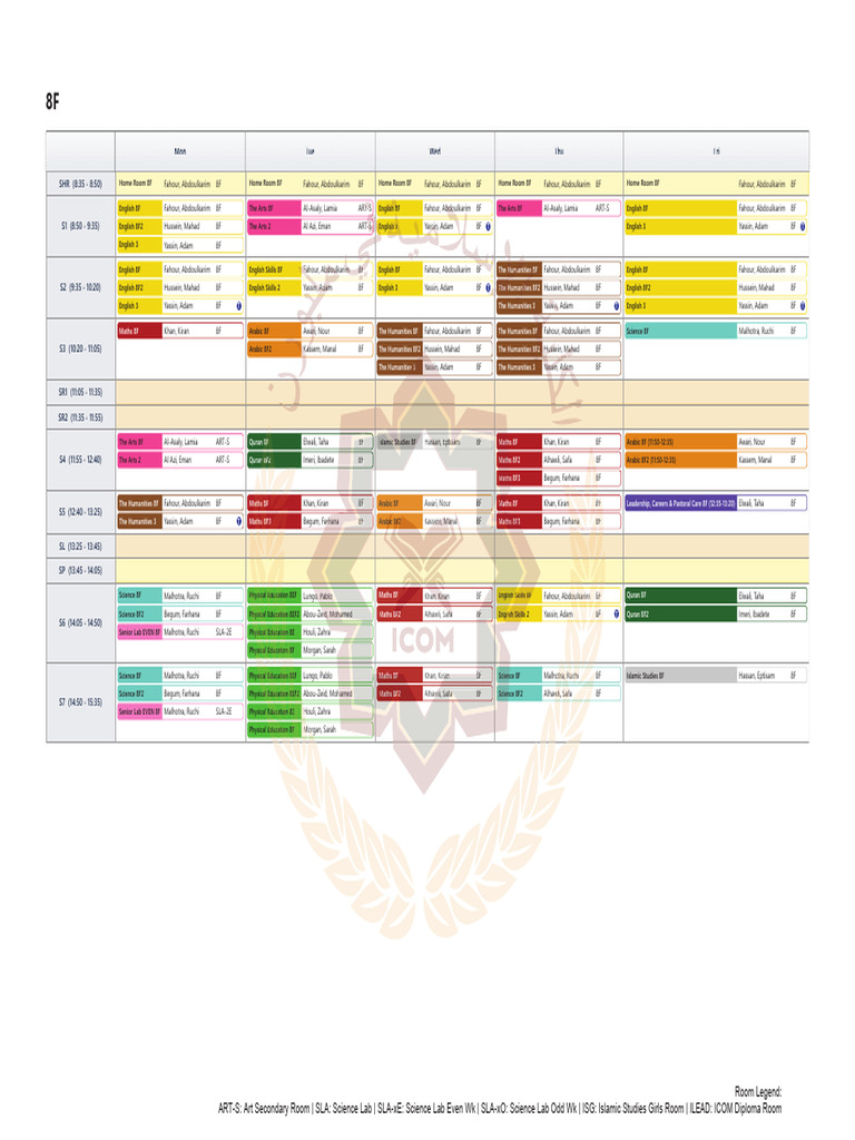 8F Exam Timetable Overview | PDF