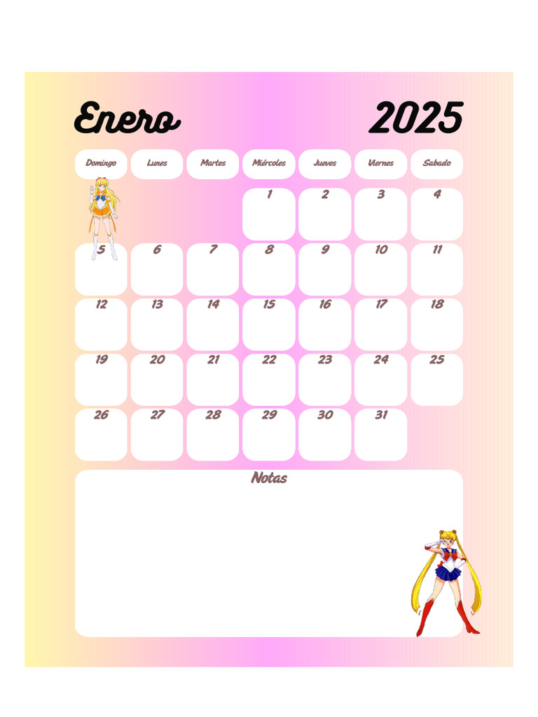 Agenda Sailor Moon 2025-2026 | PDF