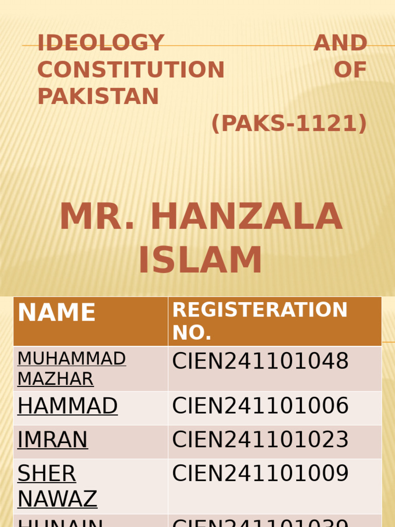 Ideology and Constitutuon of Pakistan | PDF | Pakistan | Government