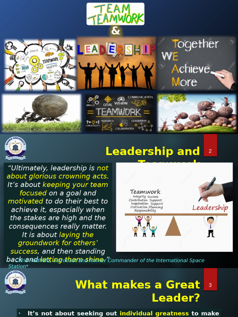 TEAMWORK AND LEADERSHIP 31102022 072340pm 13122024 060322pm | PDF ...