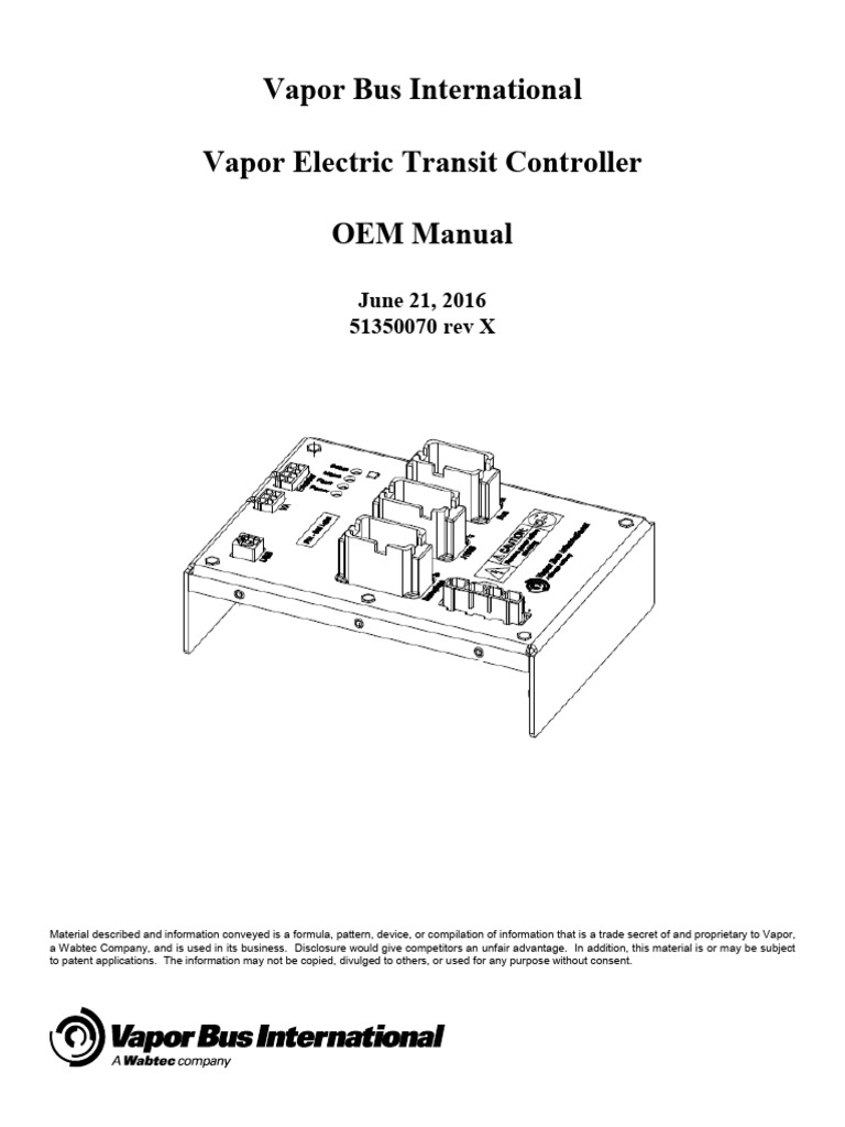 Vapor Electric Transit Controller Manual | PDF | Electrical Connector ...