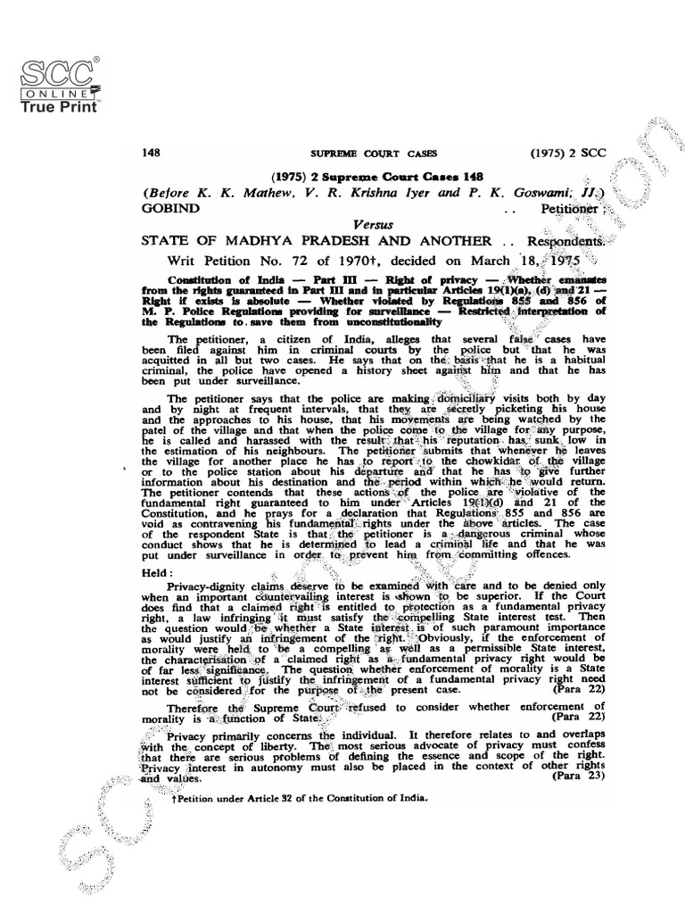 Modak Judgment Analysis: SCC 1, 2008 | PDF | Public Law | Supreme Court ...
