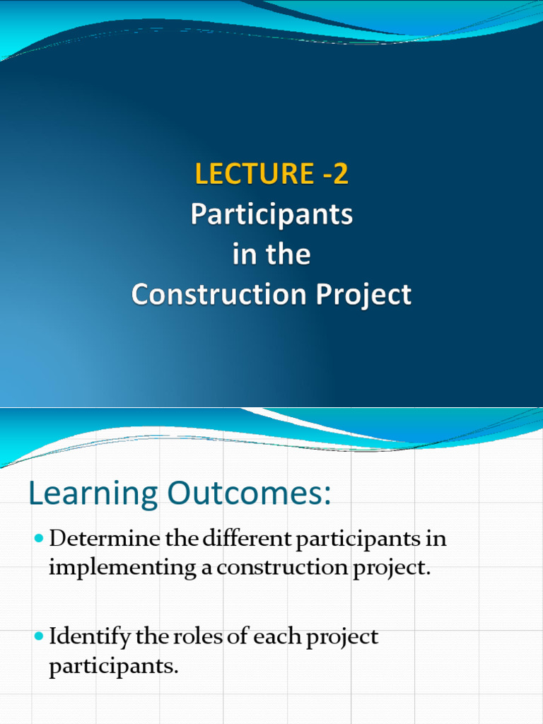 Key Participants in Construction Projects | PDF | General Contractor ...