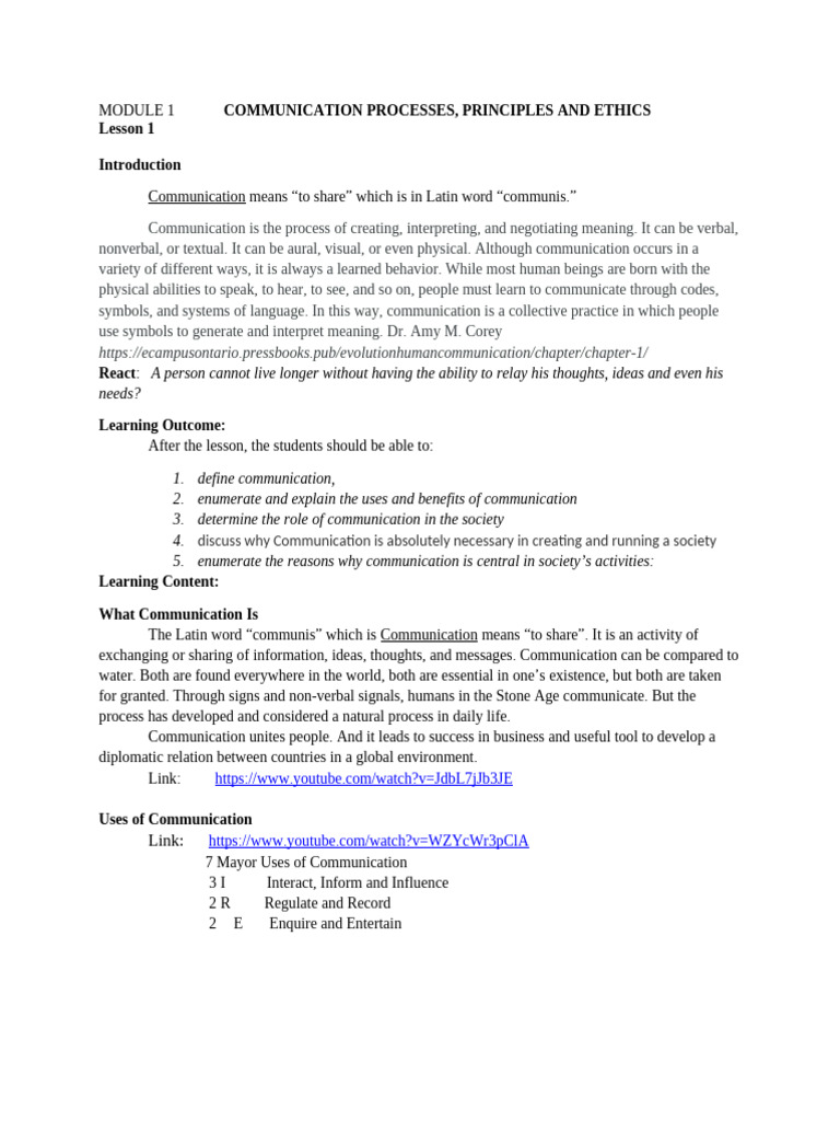 Understanding Communication Basics | PDF | Communication | Nonverbal ...
