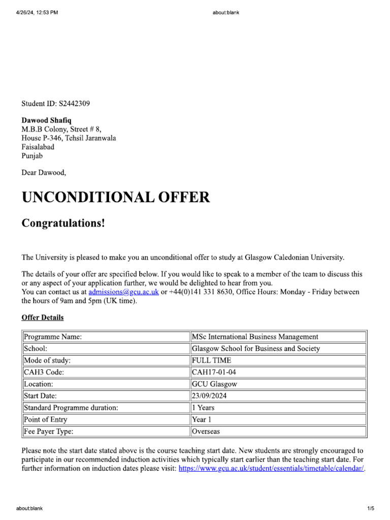 Unconditional Gcu | PDF
