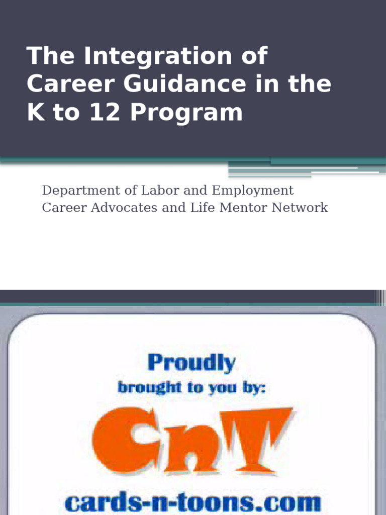 The Integration of Career Guidance in The K | PDF | Curriculum | Cognition