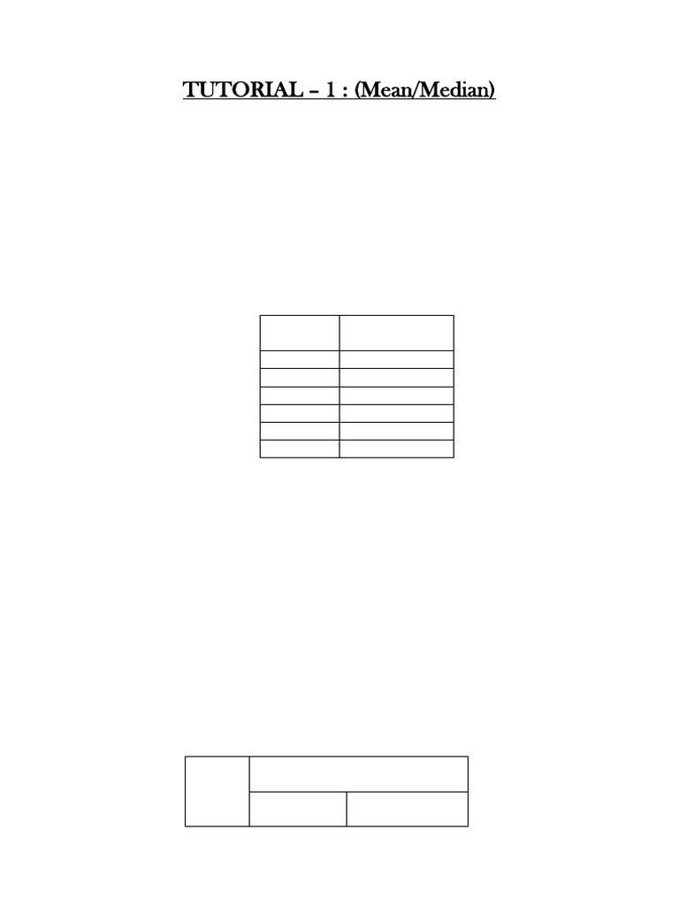 Mean and Median Calculation Tutorial | PDF | Mean | Median