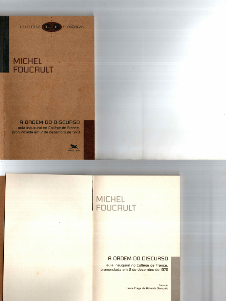 Obra A Ordem Do Discurso - Michel Foucault | PDF