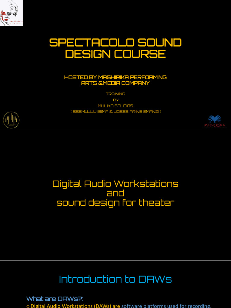 Sound For Theater Day 4 Software and Sound Design For Theater | PDF ...