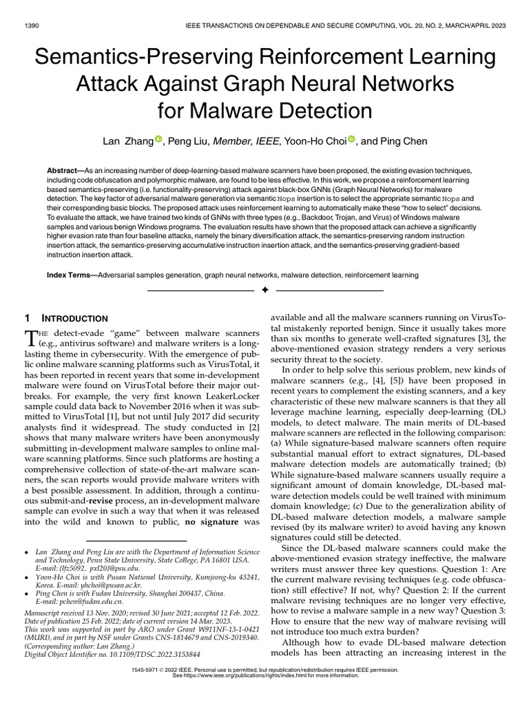 Semantics-Preserving Reinforcement Learning Attack Against Graph Neural ...