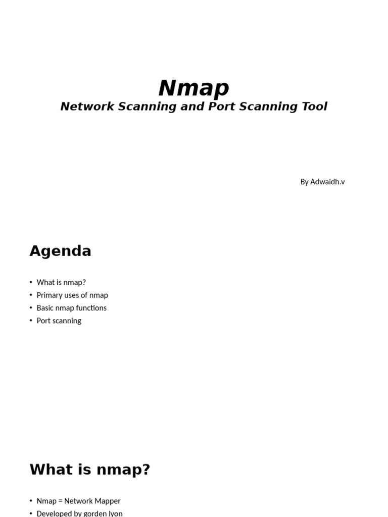 Nmap: Network and Port Scanning Guide | PDF