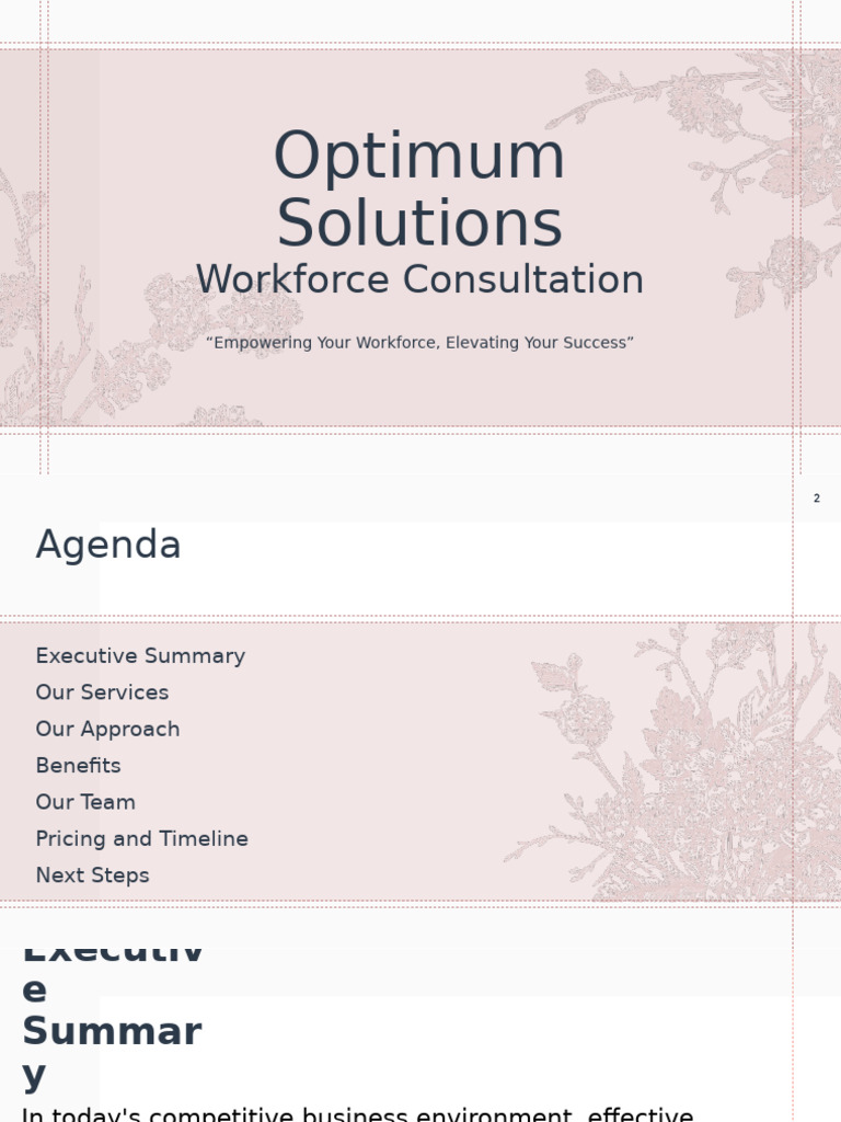 Optimum Solutions Proposal | PDF | Employee Retention | Performance ...