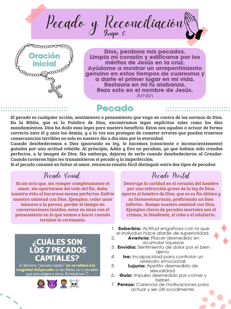 Pecado y Reconciliación G6 | PDF | Pecado | Creencia religiosa y doctrina