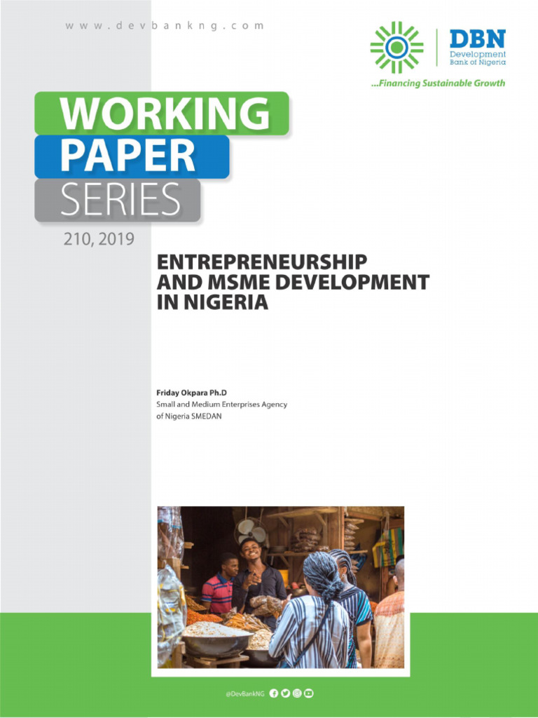 MSME Development Challenges in Nigeria | PDF | Entrepreneurship | Small ...
