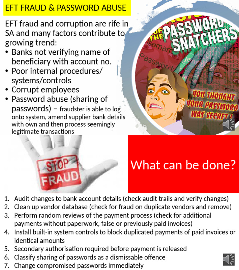 LU 5 Theme 2 - Part 2 - EFT Fraud and Password Abuse - RECORDING | PDF