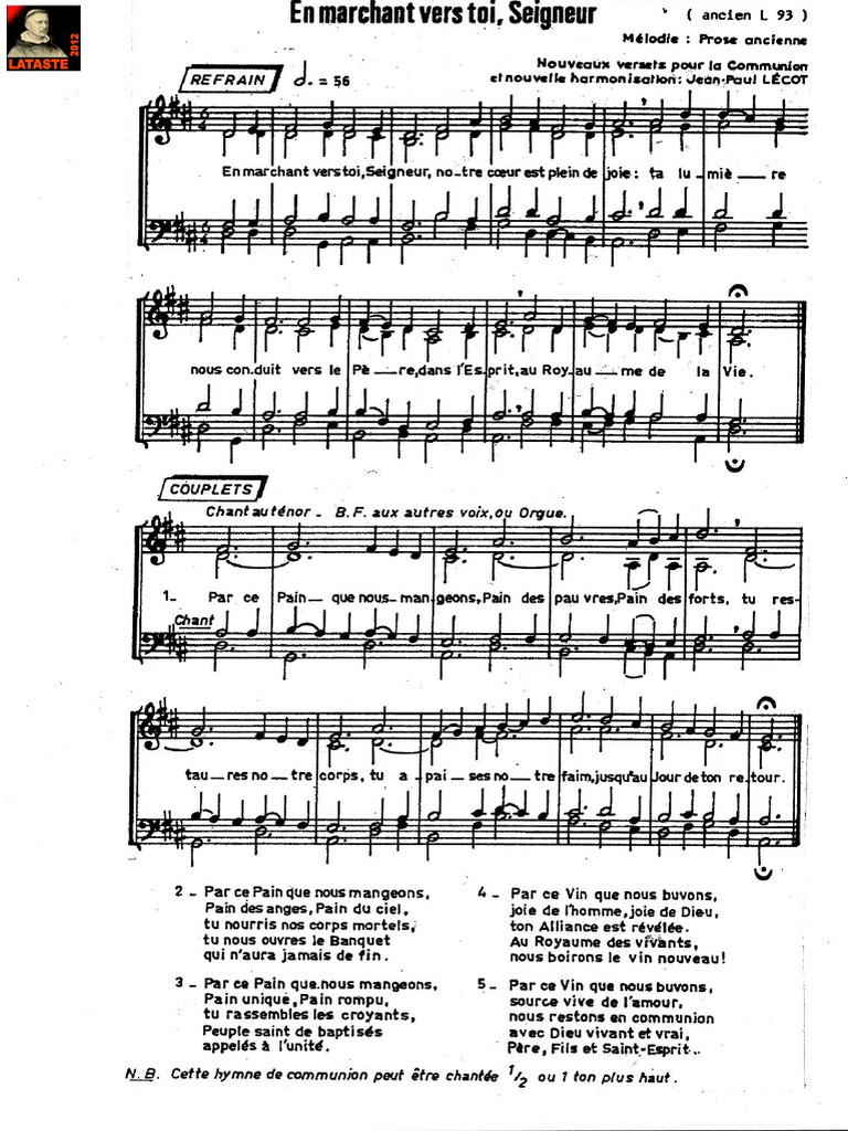 En Marchant Vers Toi Seigneur Pdf