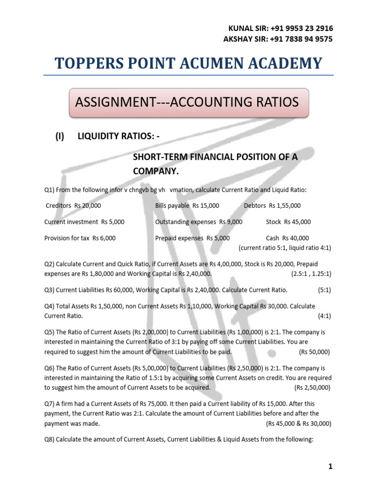 Liquidity and Solvency Ratios Guide | PDF | Dividend | Equity (Finance)