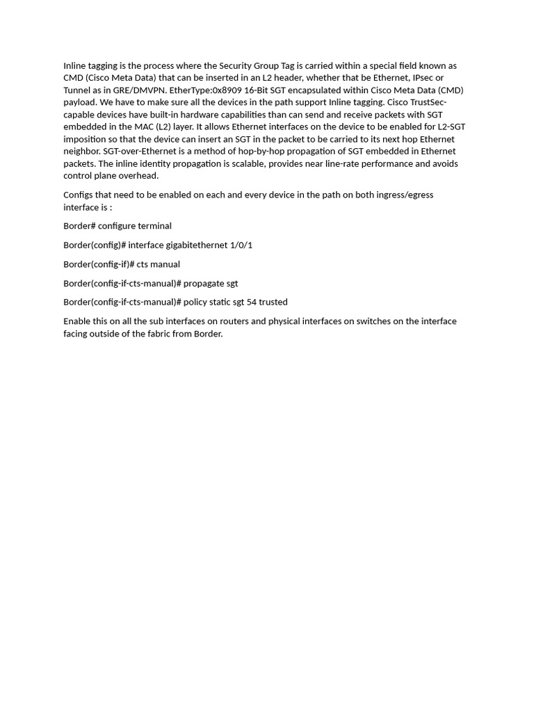Inline Tagging for Network Security | PDF