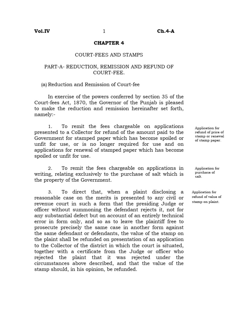 Court Fees: Reduction and Remission Guidelines | PDF | Judgment (Law ...