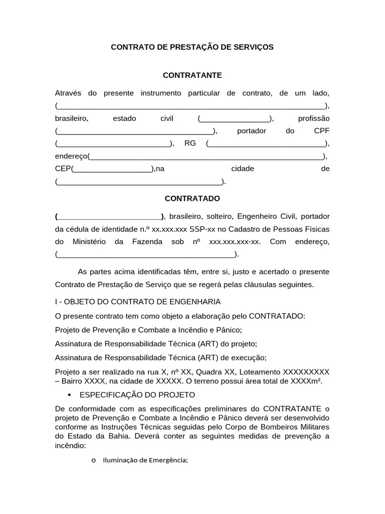 Contrato de Prestação de Serviços | PDF
