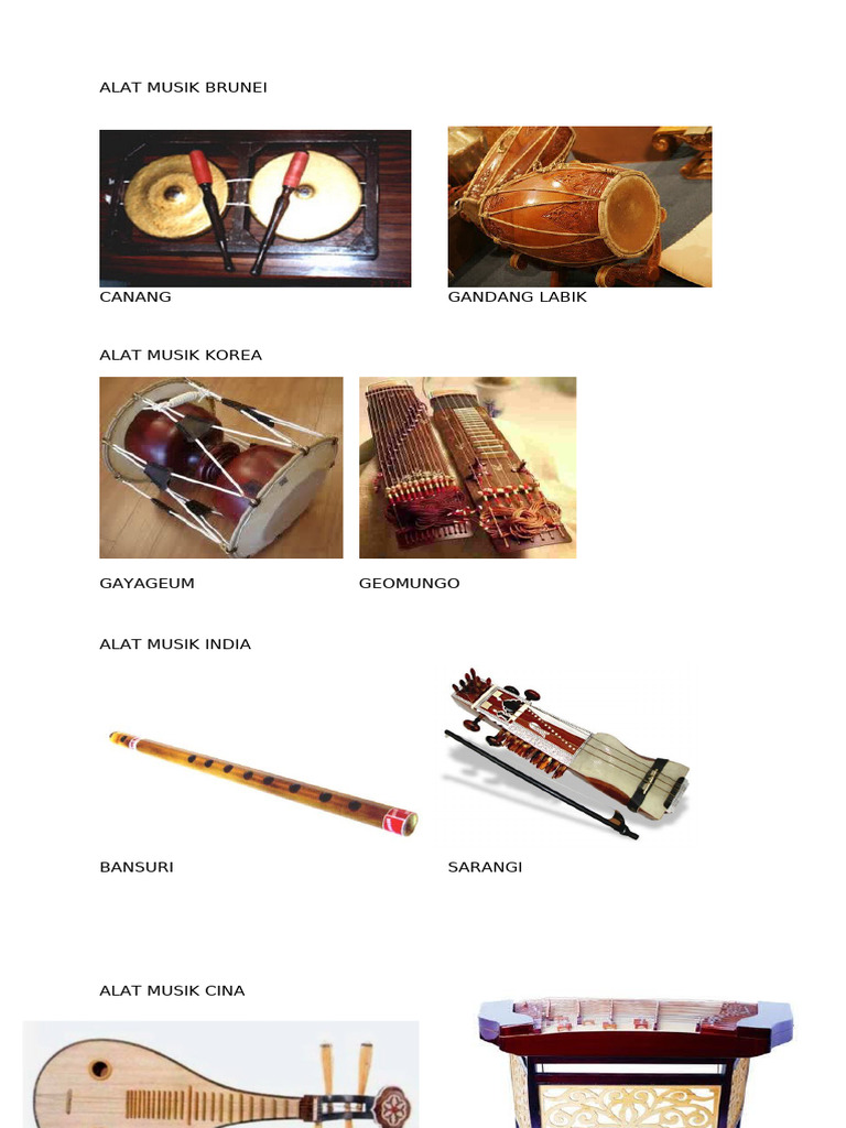 Alat Musik Tradisional Brunei | PDF