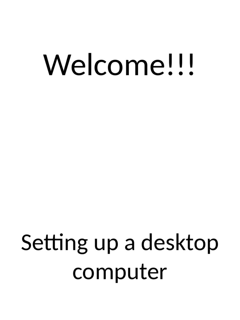 7-Setting Up A Desktop Computer | PDF