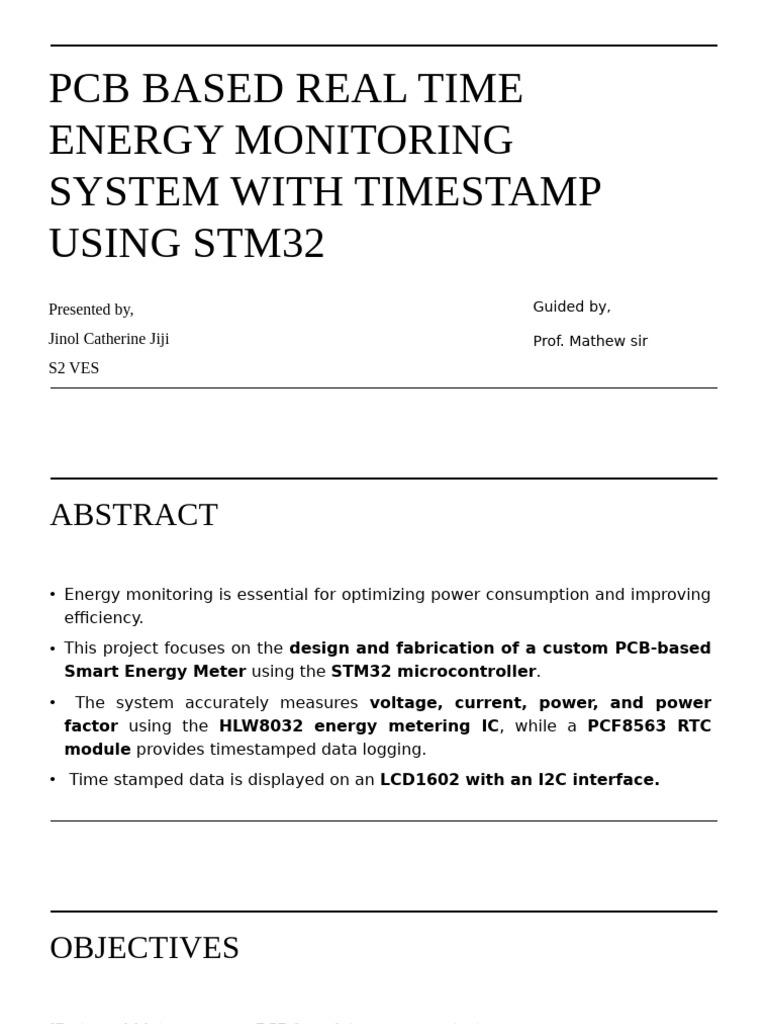 STM32-Based Smart Energy Meter PCB | PDF