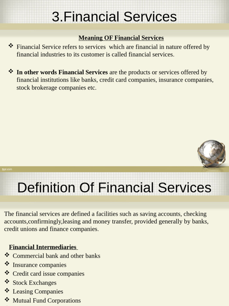 Overview of Financial Services | PDF | Factoring (Finance) | Loans