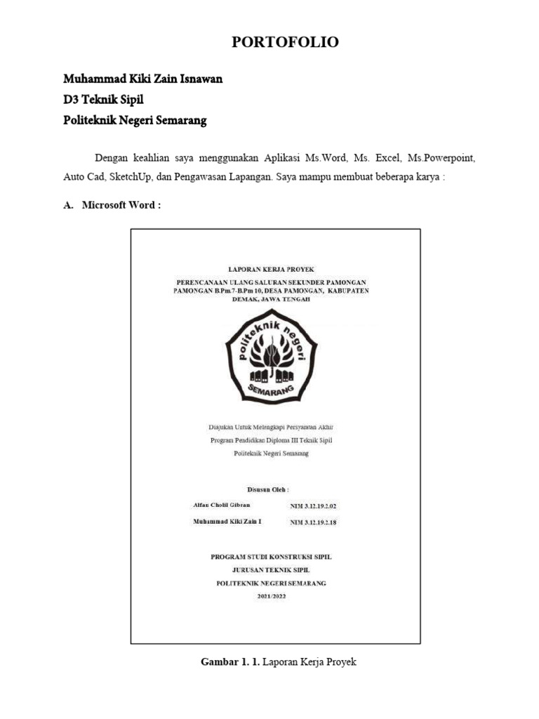 Portofolio - Muhammad Kiki Zain I | PDF