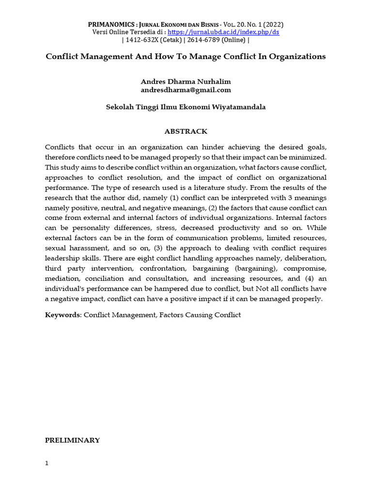 Conflict Management in Organizations | PDF | Mediation | Goal