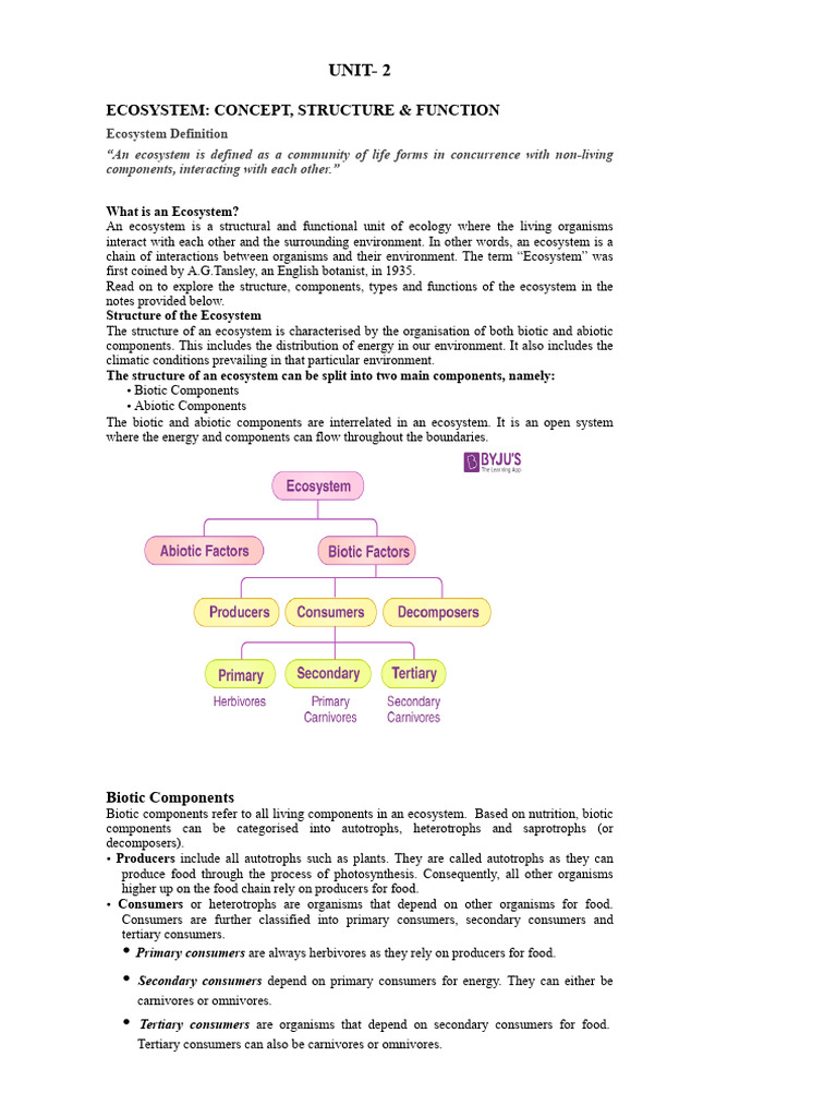Ecosystem: Structure and Function Overview | PDF | Ecosystem | Biodiversity