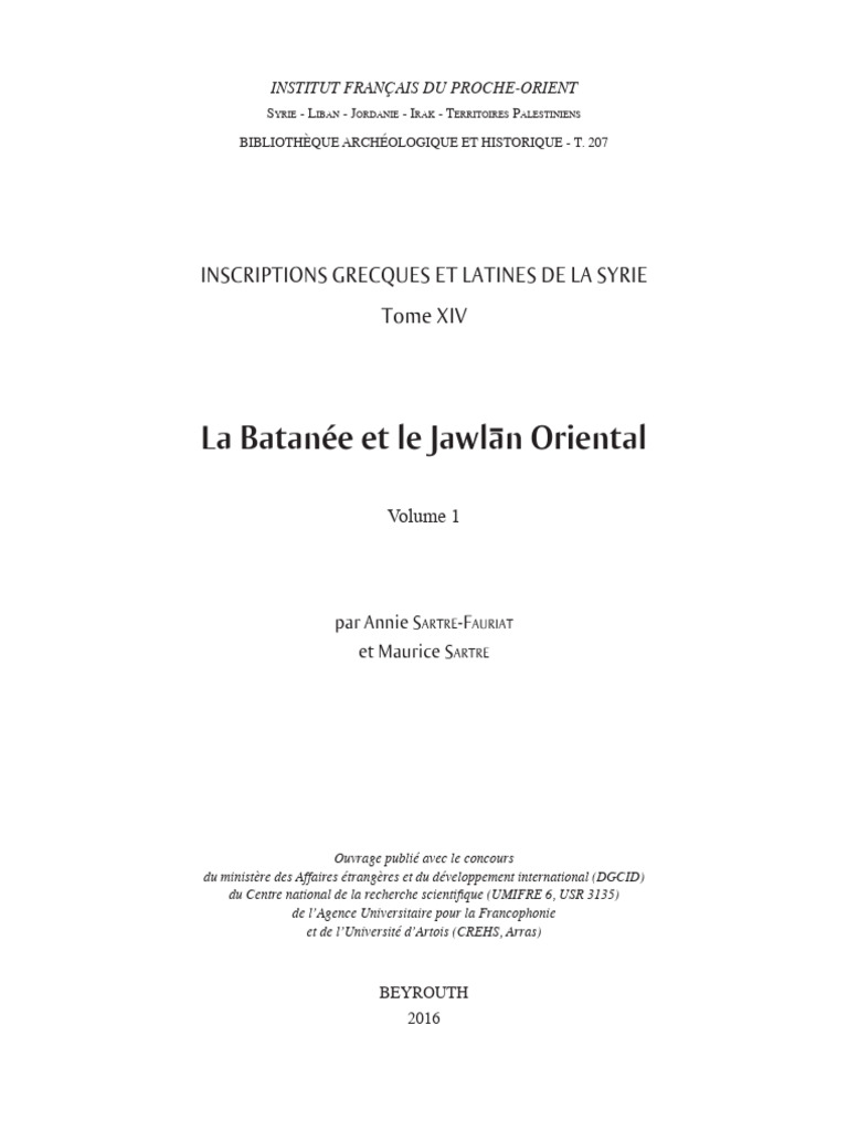Inscriptions grecques et latines en Syrie | PDF