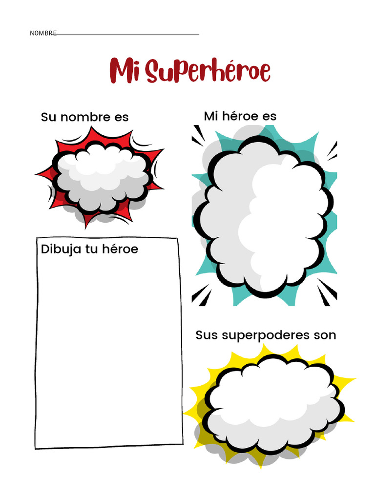 Create A Superhero Worksheet | PDF