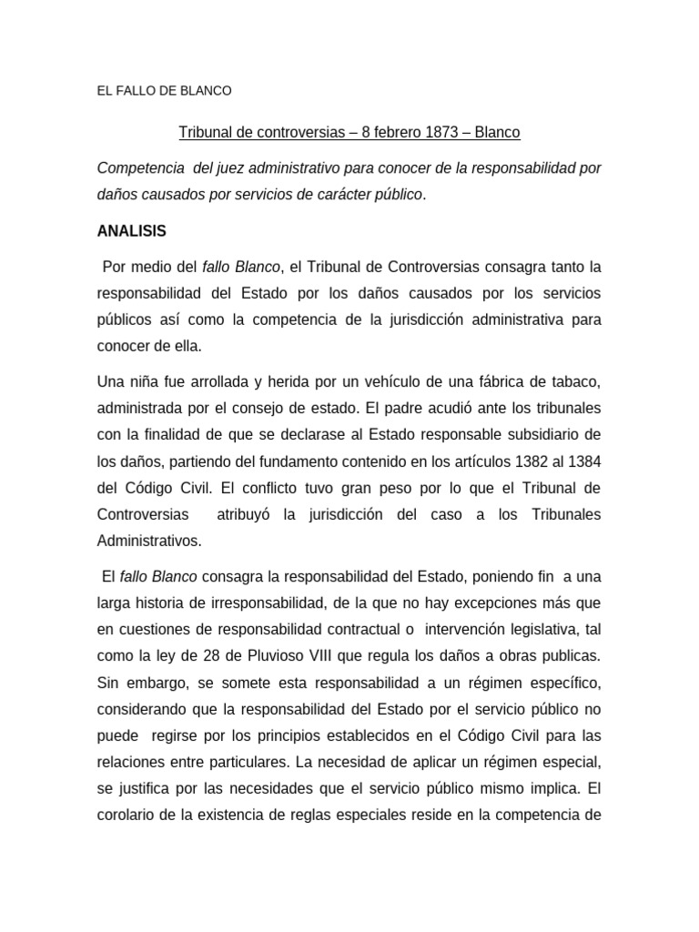 Controversia - El Fallo de Blanco | PDF | Jurisdicción | Justicia