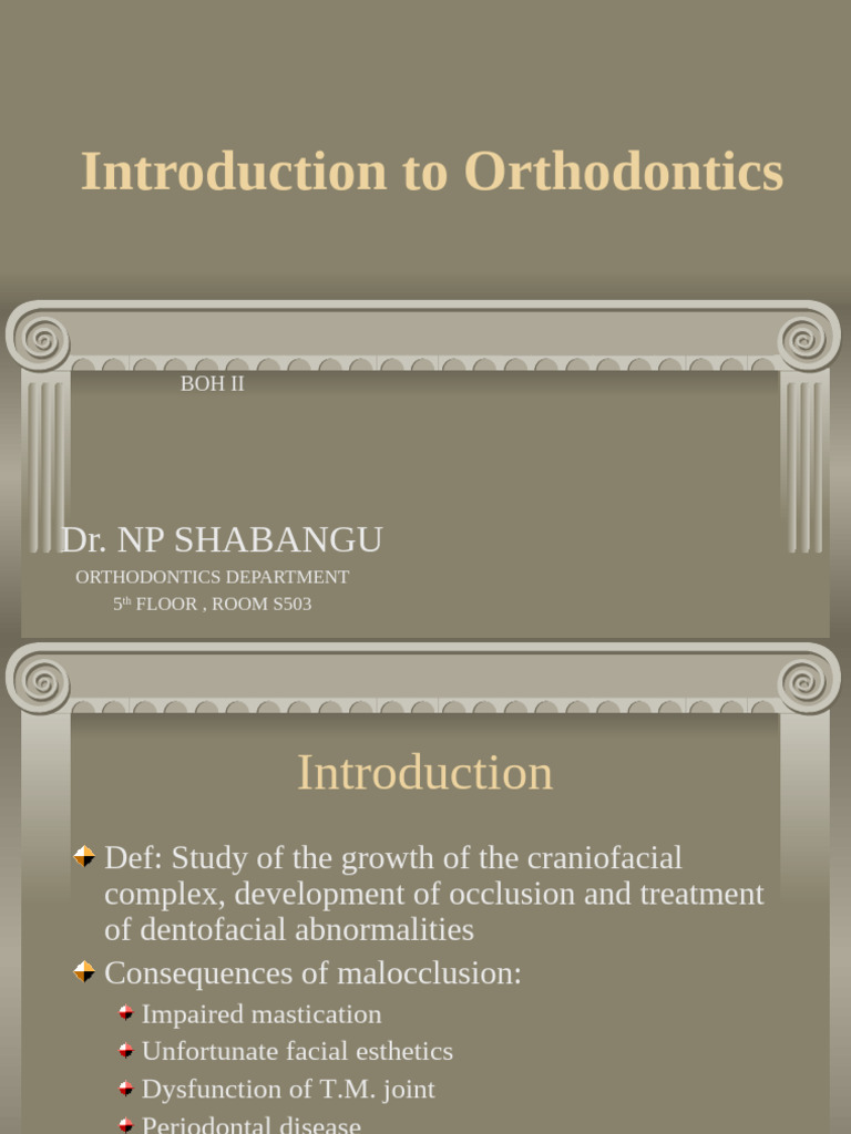 Introduction to Orthodontics Overview | PDF