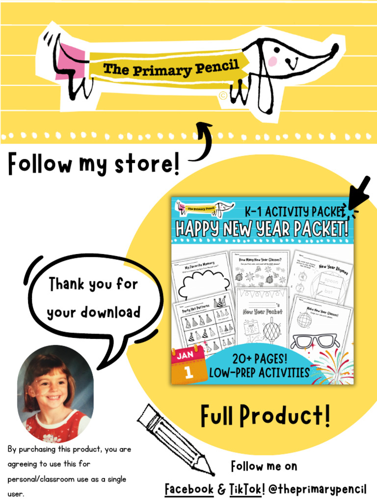 New Year Morning Work Worksheets K-1 | PDF