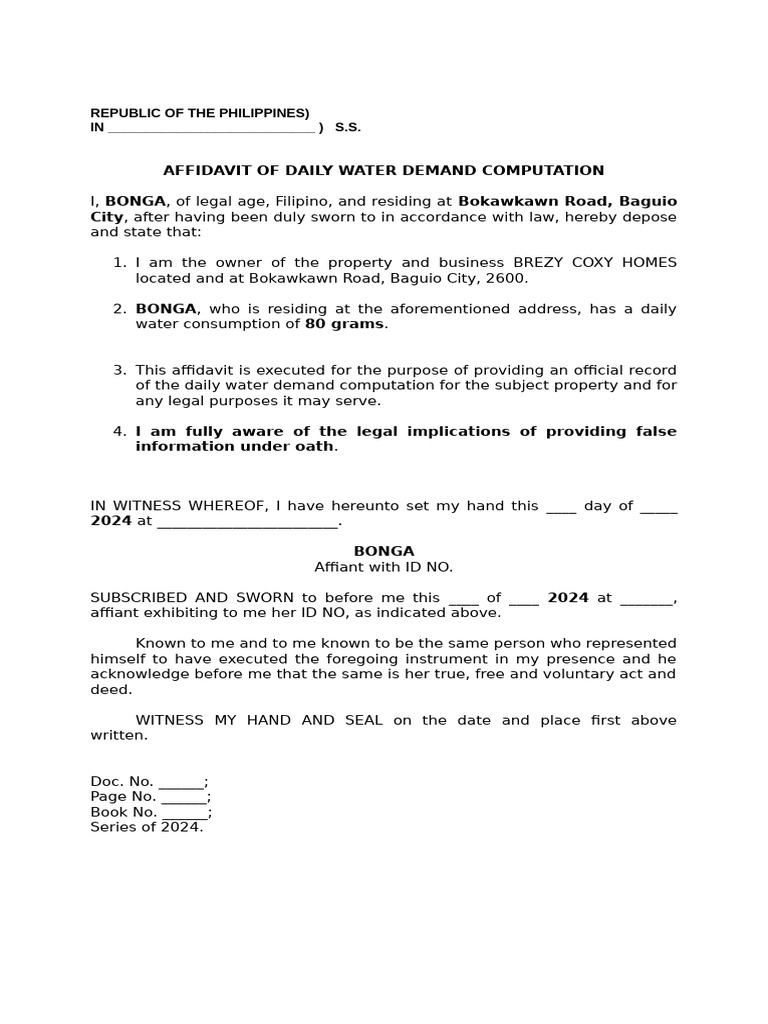 Affidavit of Some Sort | PDF