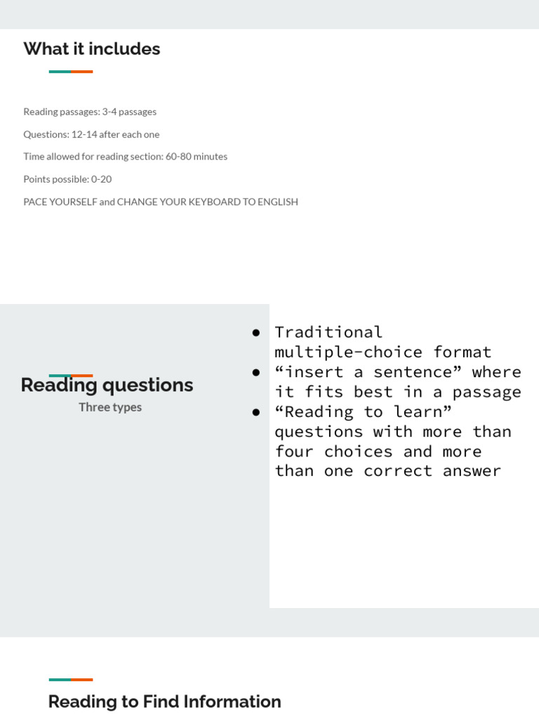 TOEFL Reading Section Guide | PDF