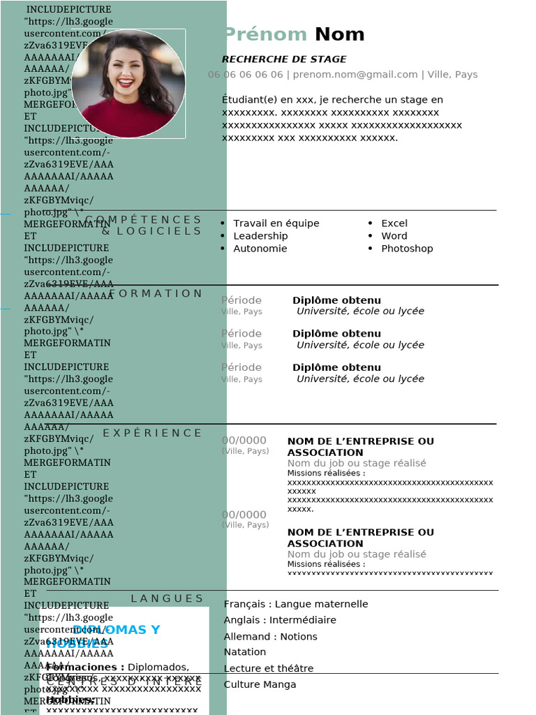 216 Modele CV Stage 97 2003 | PDF