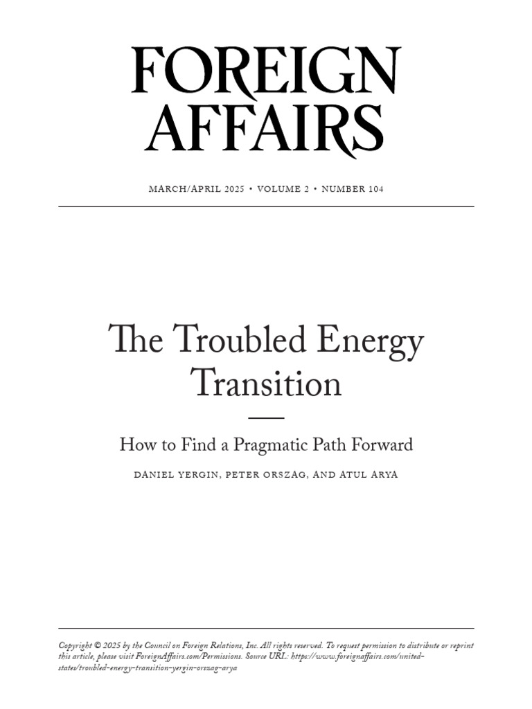 The Troubled Energy Transition | PDF | Renewable Energy | Energy ...