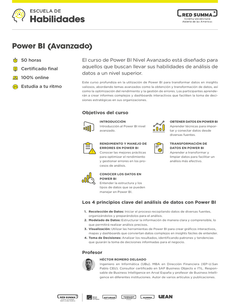 Curso Avanzado de Power BI Online | PDF | Análisis de los datos ...