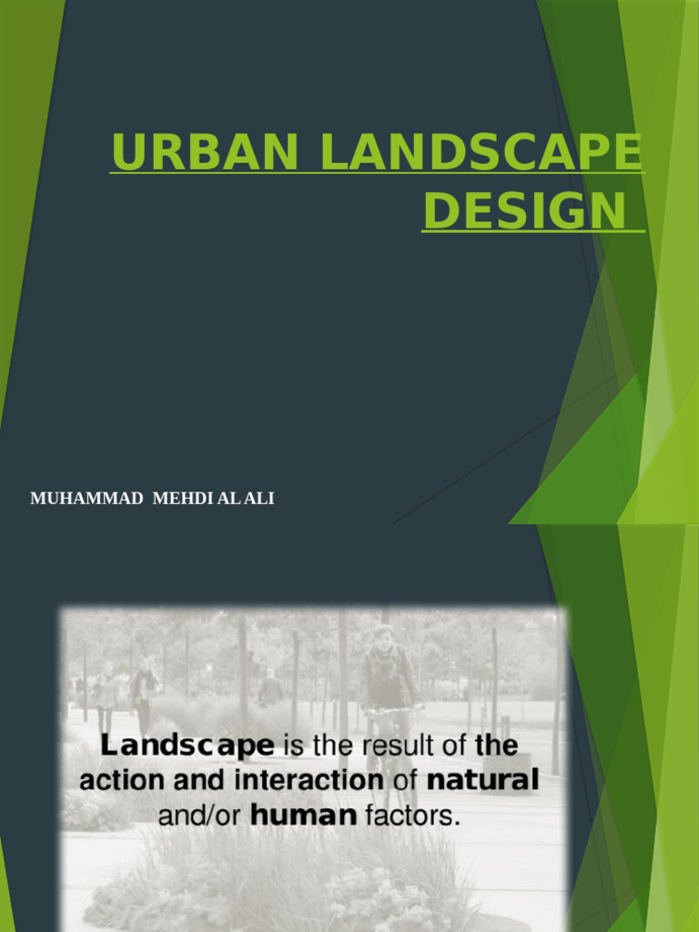 Urban Landscape Design | PDF | Traffic