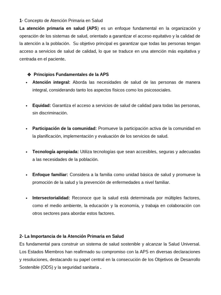 Importancia de la Atención Primaria en Salud | PDF | Cuidado de la salud
