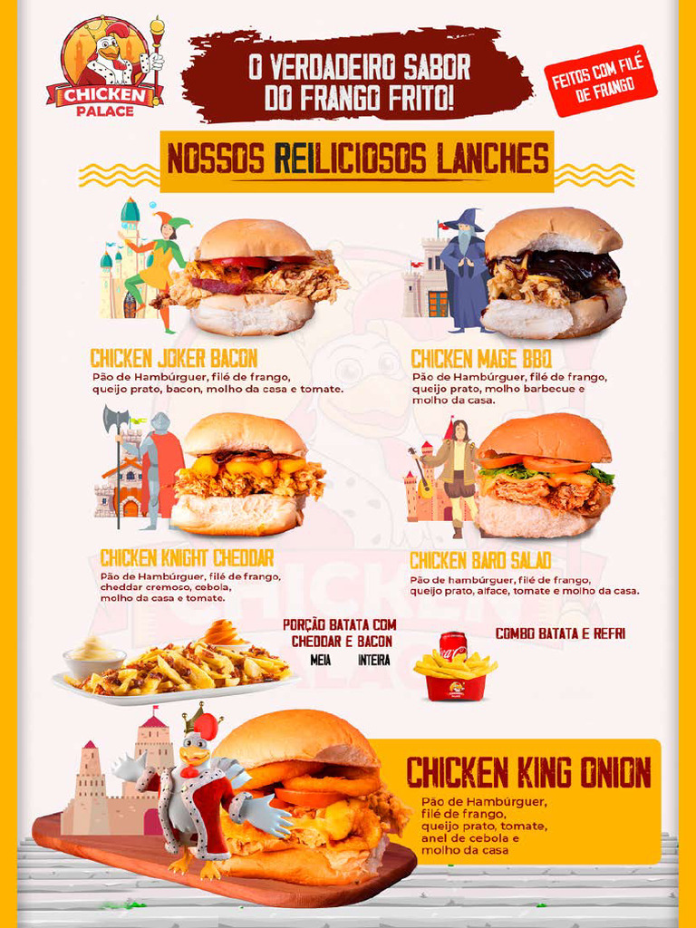 Cardápio Chicken Palace Site | PDF
