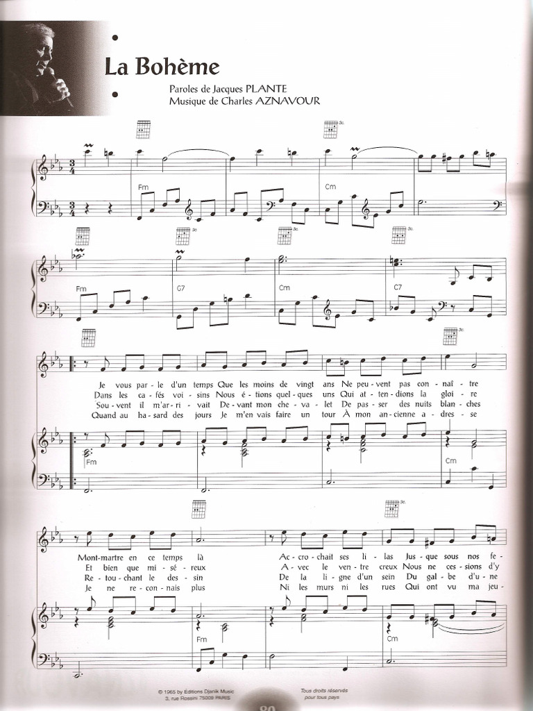Aznavour - La bohème PDF