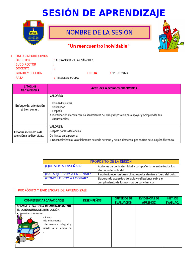 Estrategias para Convivencia Escolar 2024 | PDF | Salón de clases ...