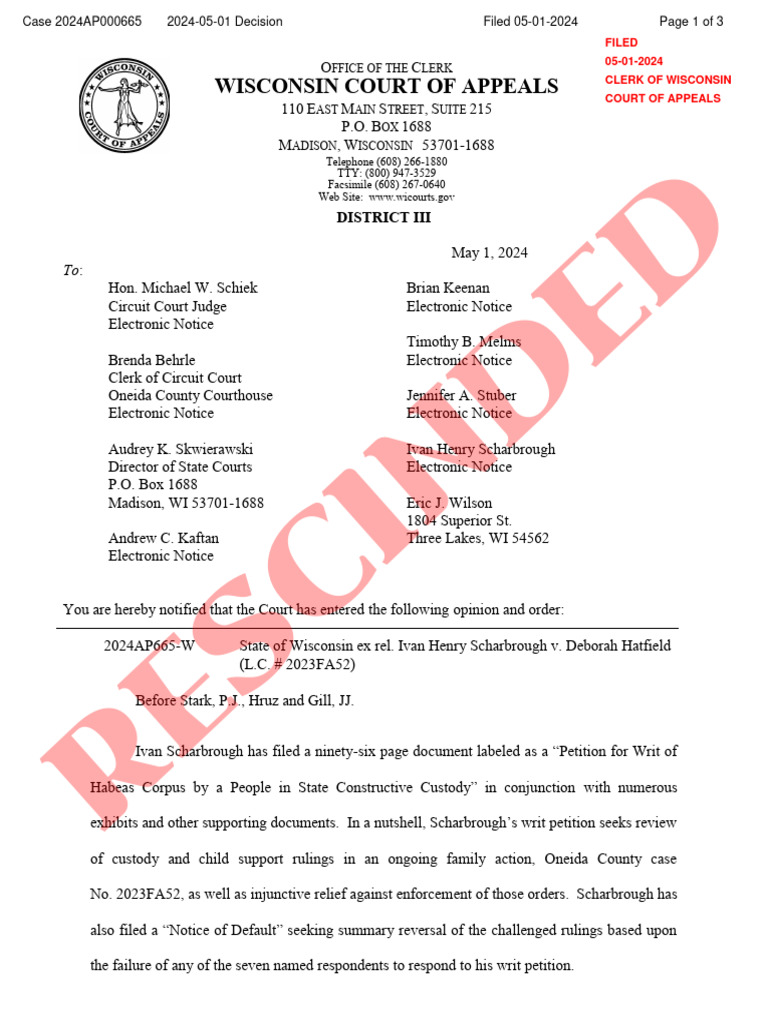 Corum Nobis Writ Rescinded Order | PDF | Coram Nobis | Law Of The ...
