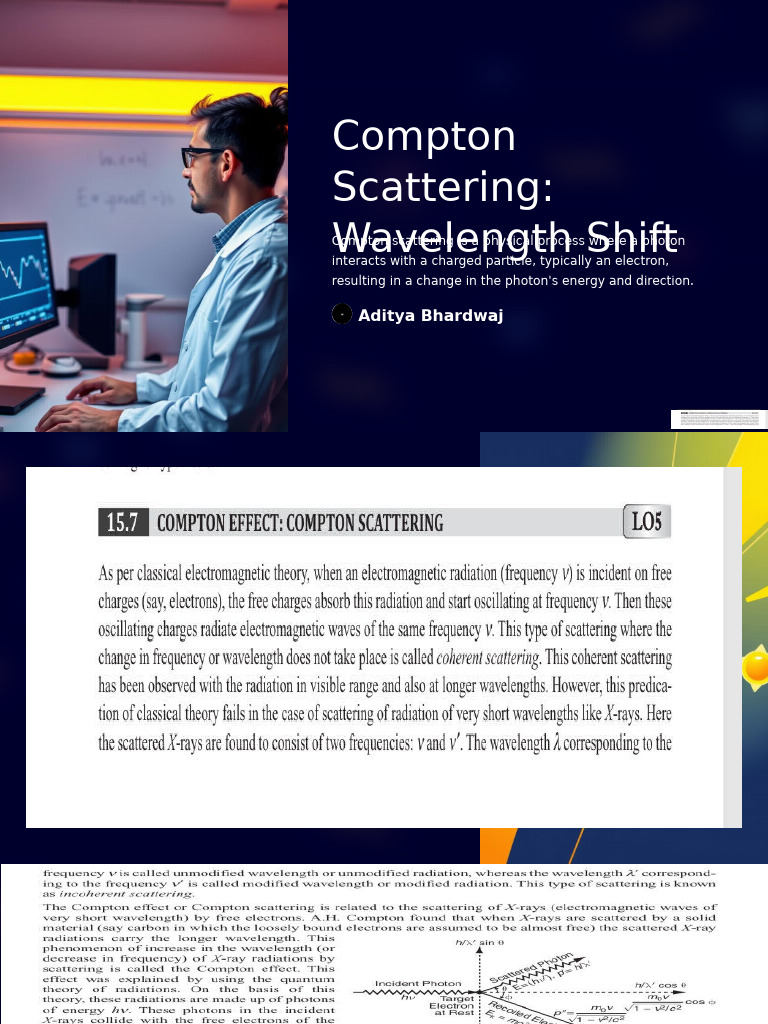 Compton Scattering Wavelength Shift by Aditya | PDF | Scattering | Momentum